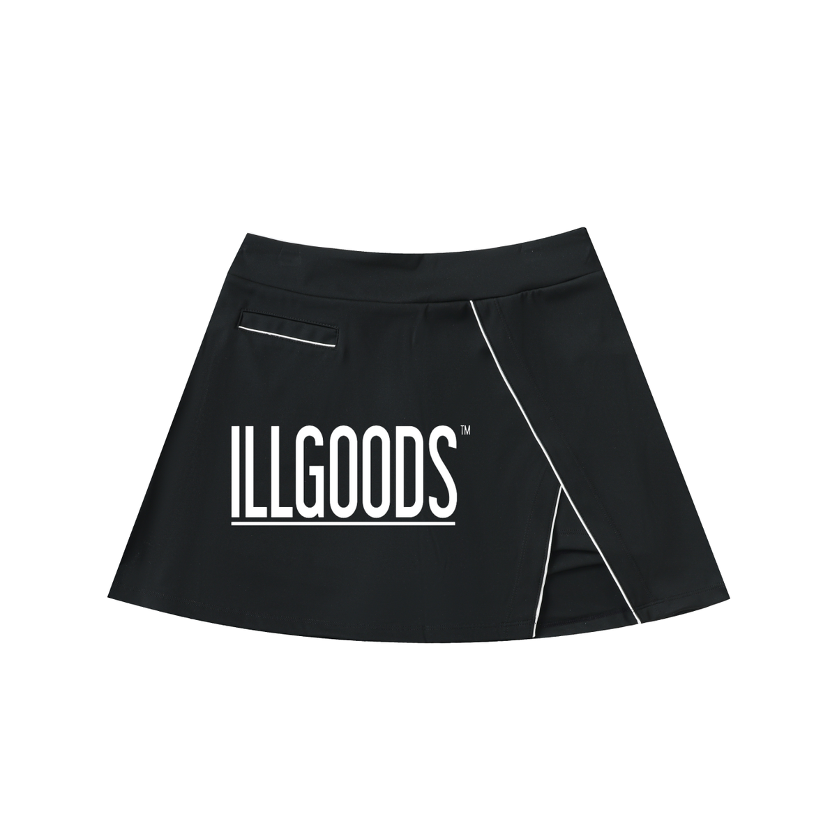 High-Waist Pocketed A-Line Skirt