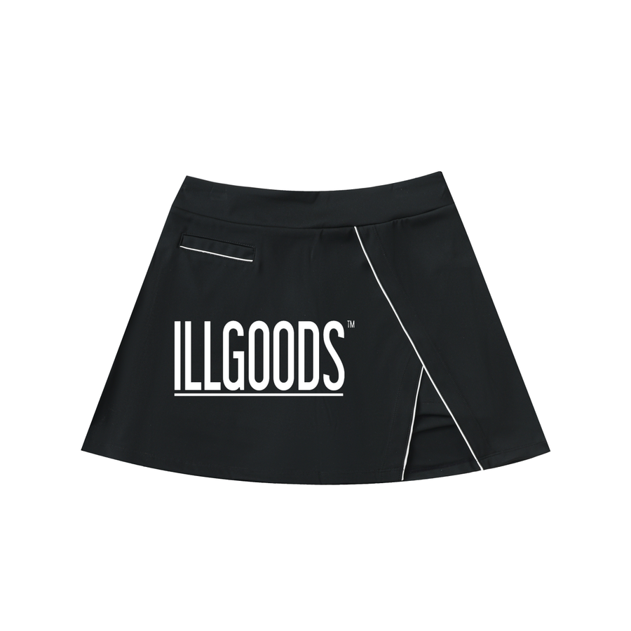 High-Waist Pocketed A-Line Skirt