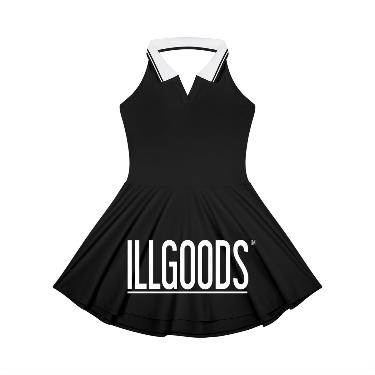 Women's Collared Halter A-Line Tennis Dress