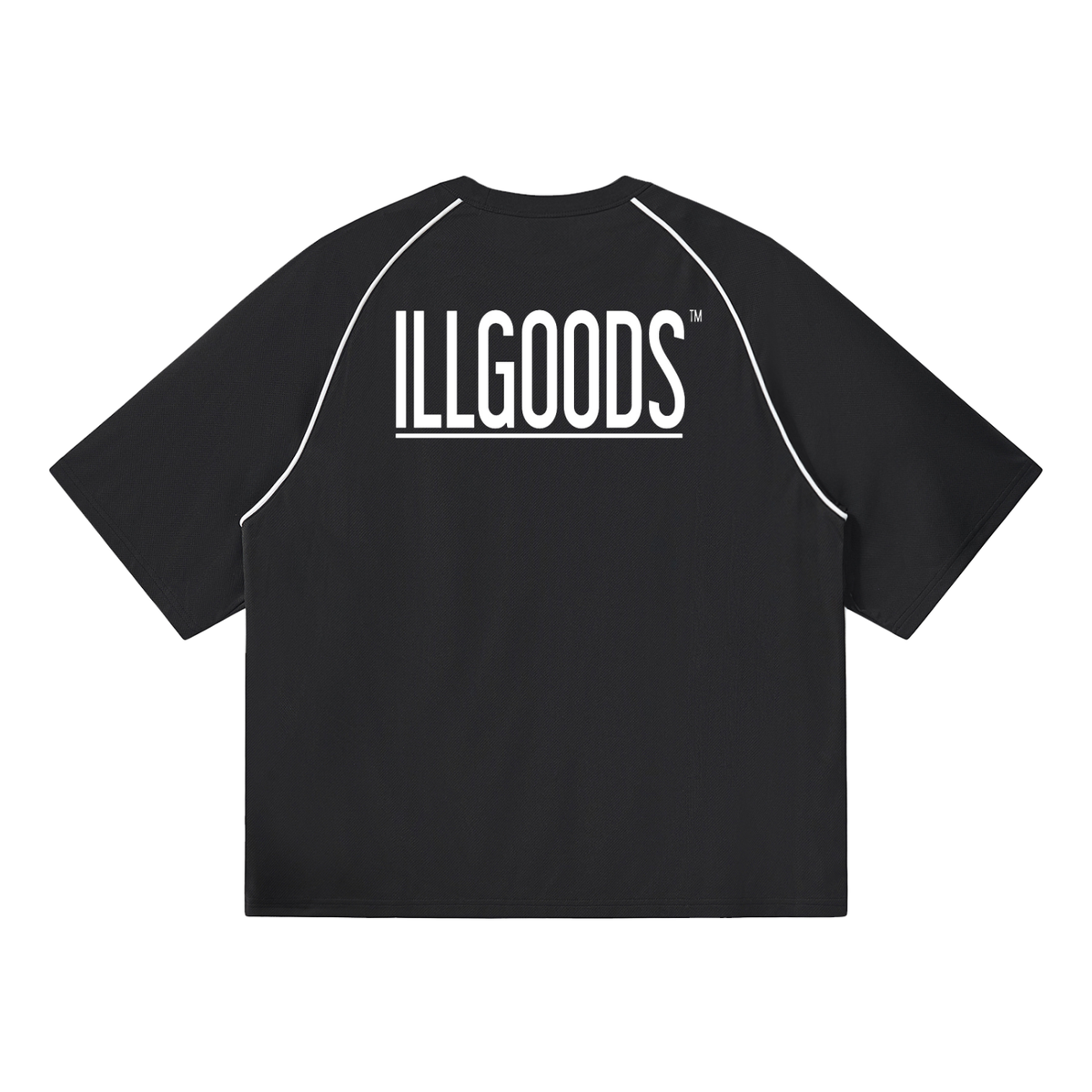 Contrast Piping Panel Raglan T-Shirt