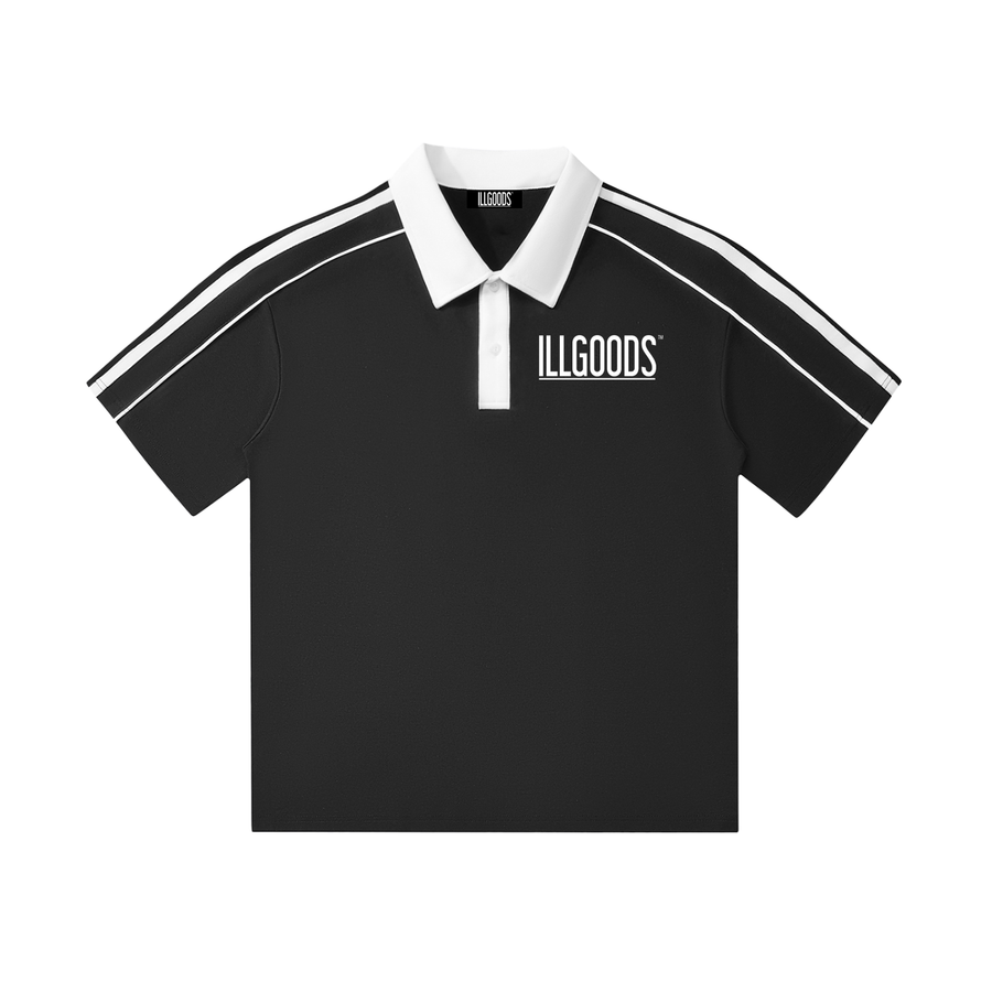 Contrast Collar Short-Sleeve Polo Shirt