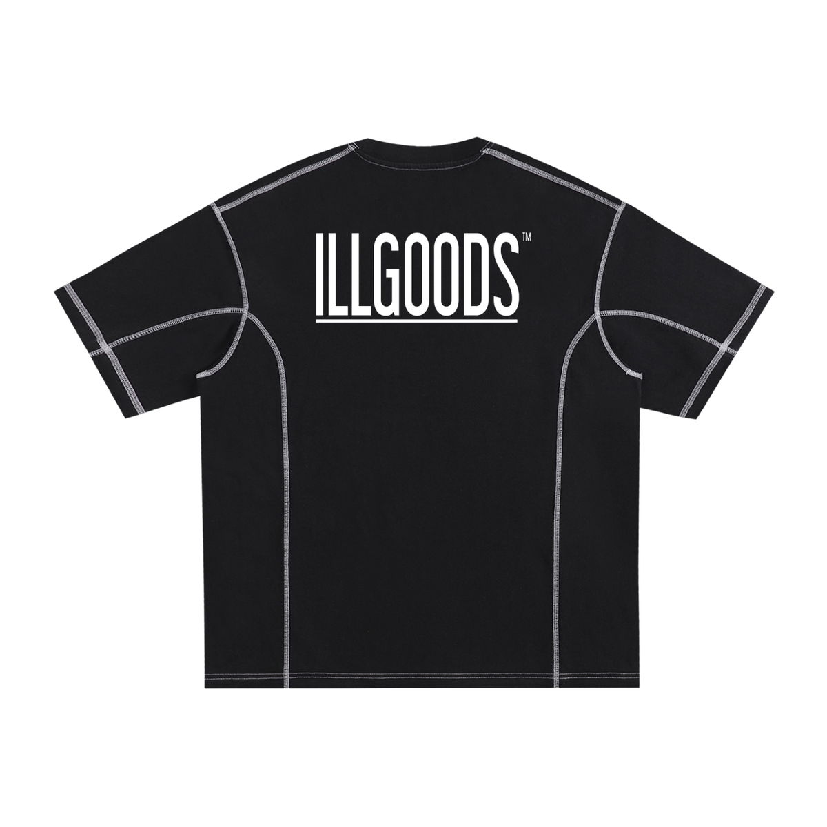 Streetwear Contrast-Stitched Cotton T-Shirt