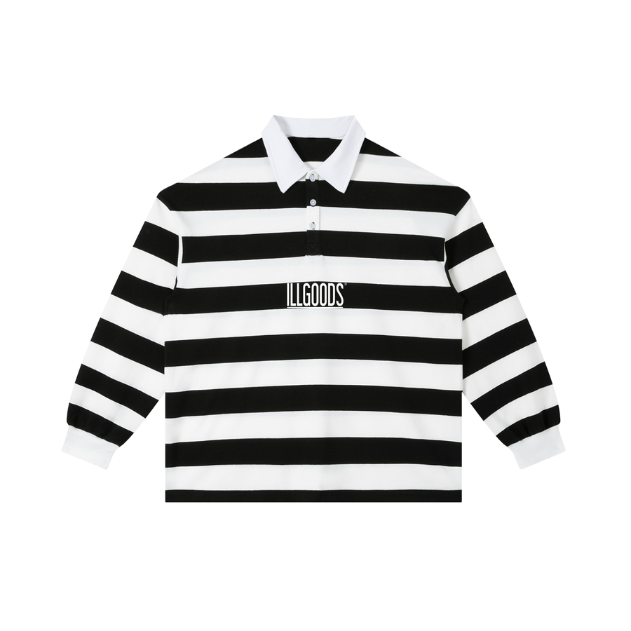 Color Block Stripe Polo Shirt