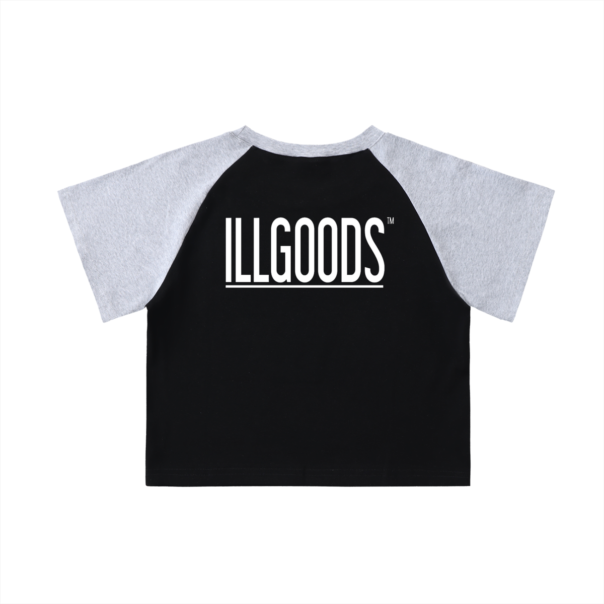 Color-Blocked Raglan Sleeve Crop Top