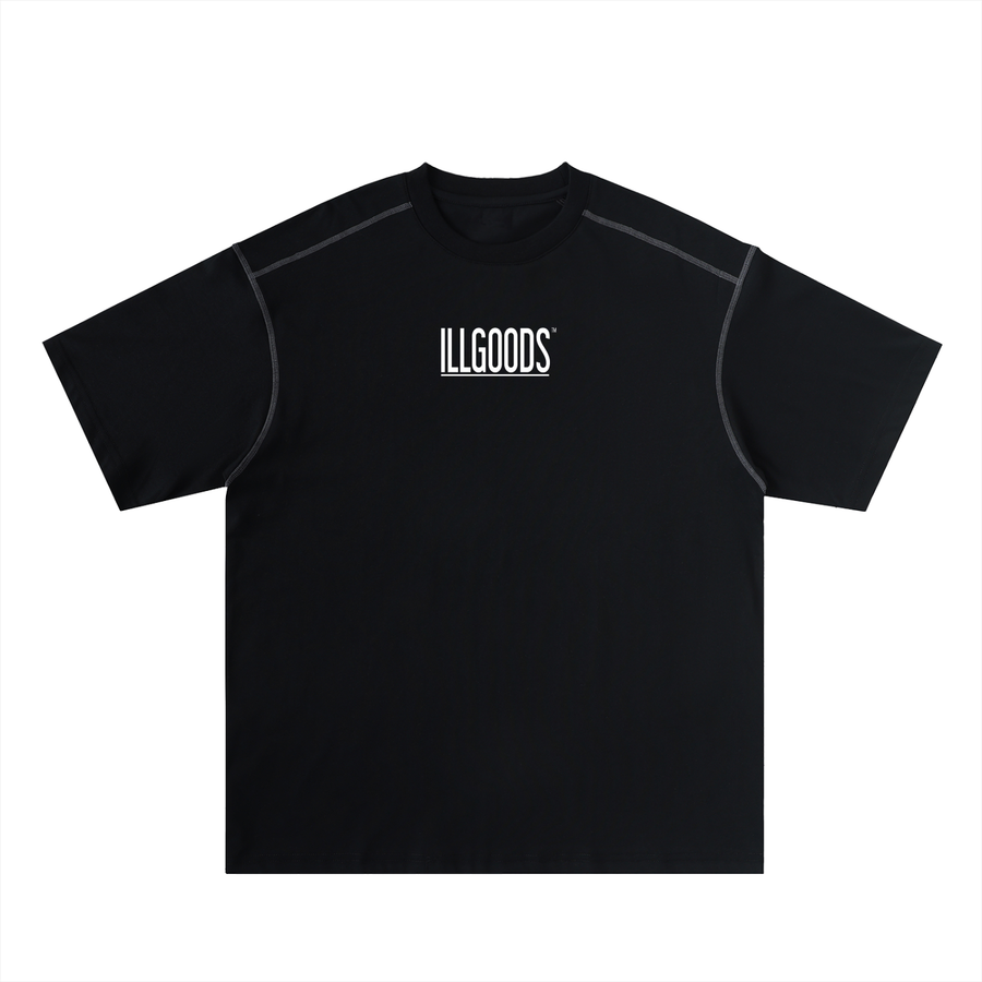 Oversized Contrast-Stitched Cotton Tee