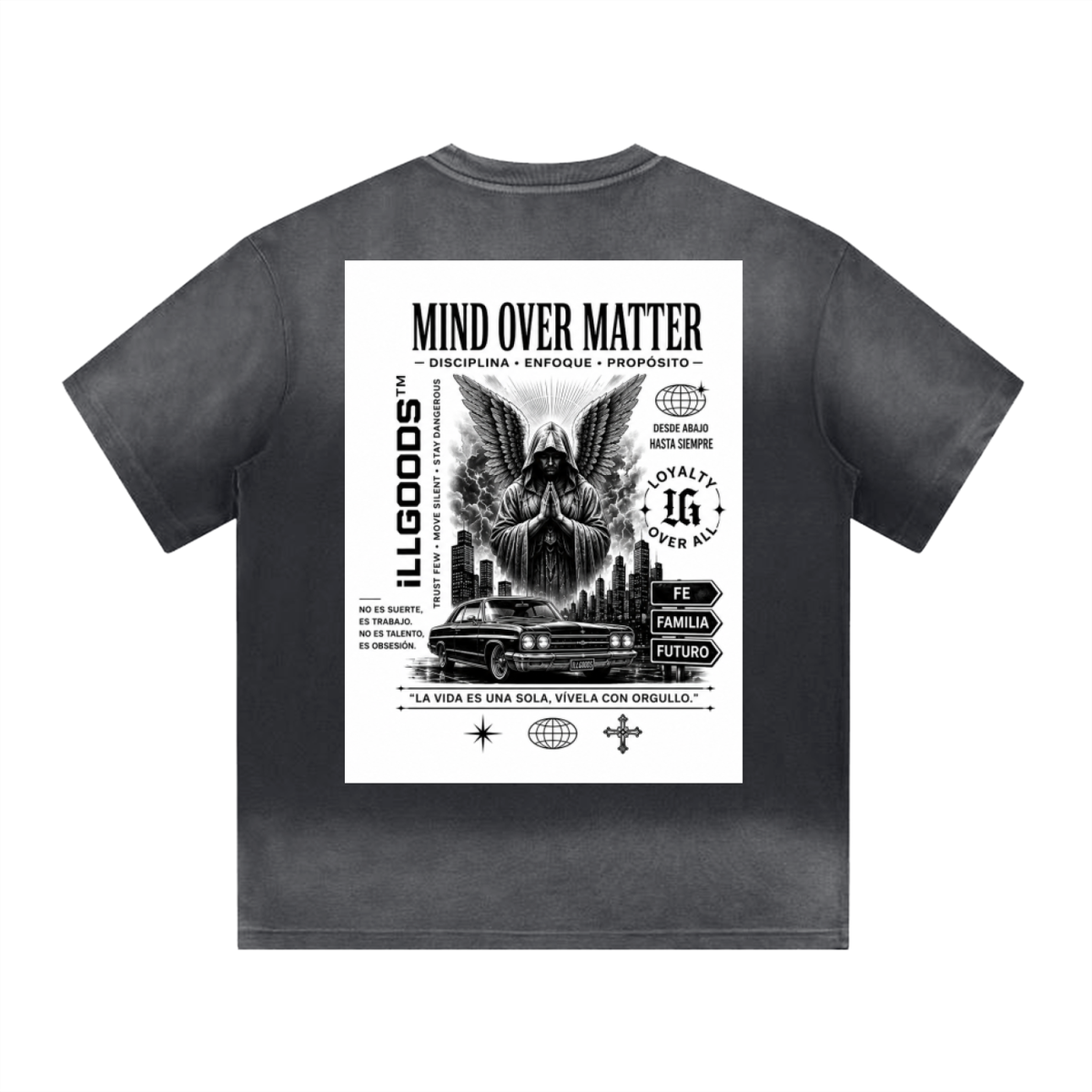 “I” Shape Gradient Washed T-Shirt