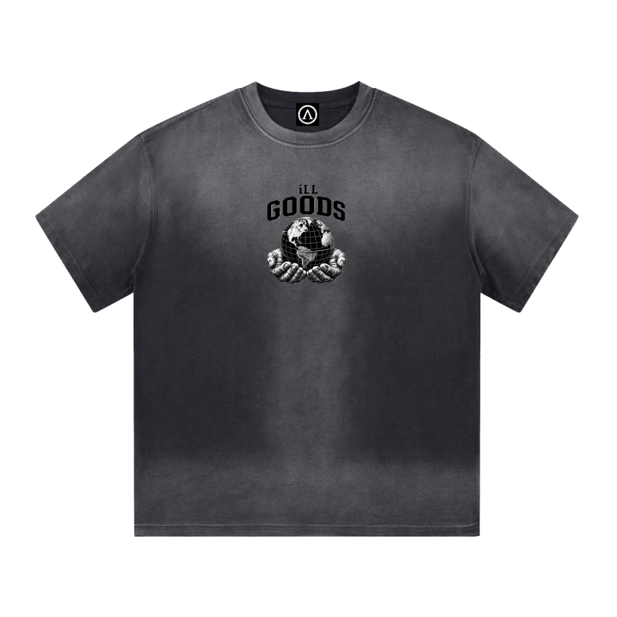 “I” Shape Gradient Washed T-Shirt