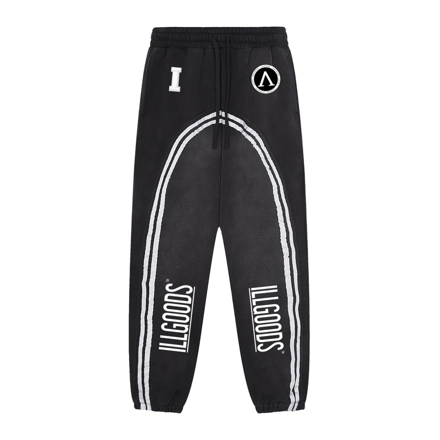 Sun Fade Contrast Tape Fleece Jogged Sweatpants