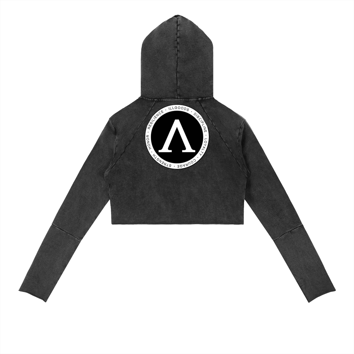 Vintage Washed Raw Edge Hoodie