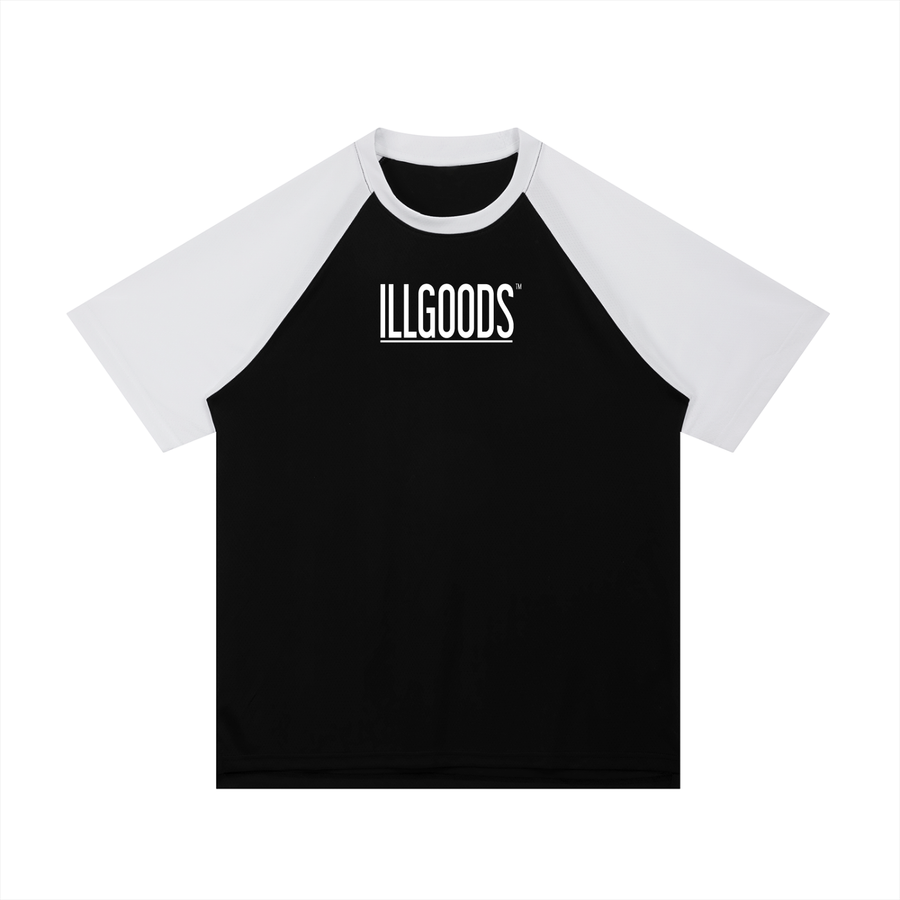 Contrast Raglan Sleeve Mesh T-Shirt