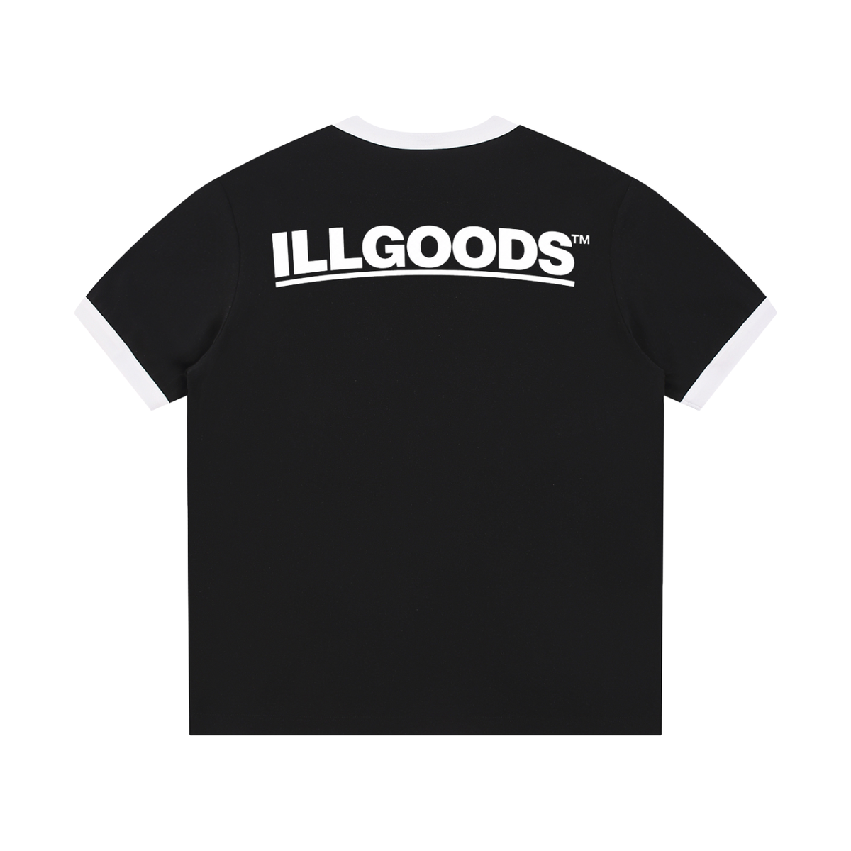 Contrast Edge Ribbed Crewneck T-Shirt