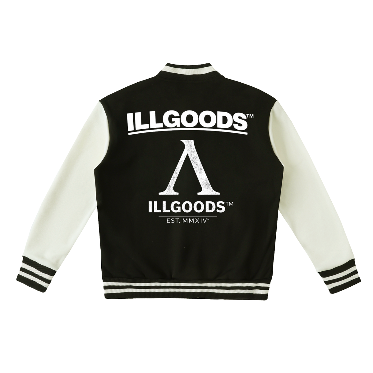 Two-Tone Fleeced Varsity Jacket