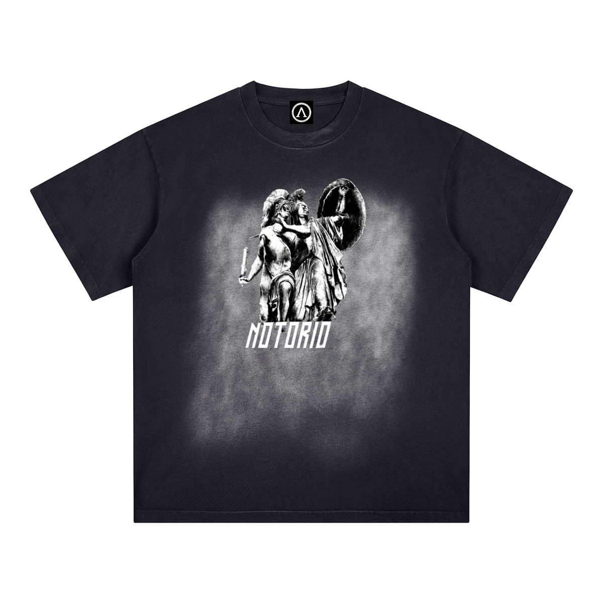Square Patch Monkey Washed T-Shirt