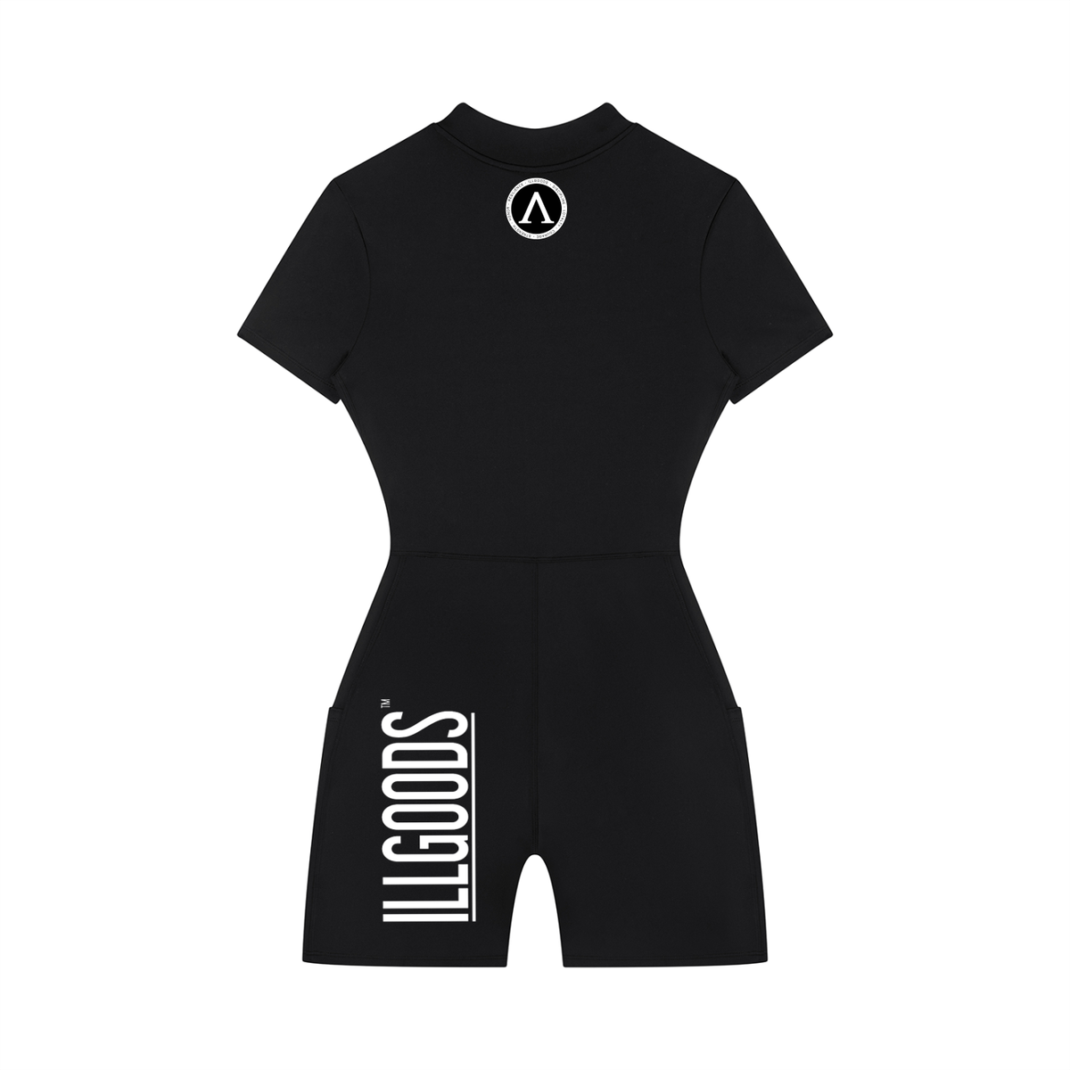 Women's Quarter-Zip Short Sleeve Romper